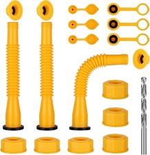 Can Spout Replacement,Fuel Can Spout,Gas Tank Nozzle,Gas Tank Spout, 3Kit-Yellow