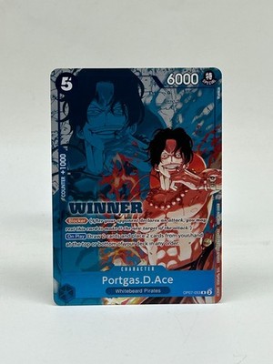 One Piece TCG Portgas D. Ace OP07-053 Winner Stamp Alternate Art Near Mint