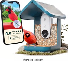 Bird Buddy - Smart Bird Feeder with Solar Roof Pro Camera Version - Blue