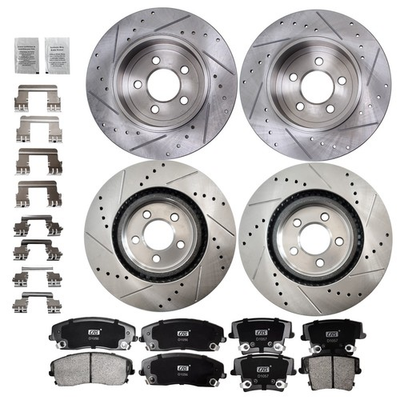 #ad Front Rear Drilled Rotors Brake Pads for CHRYSLER 300 DODGE CHALLENGER MAGNUM $149.99