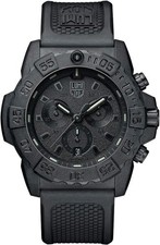 Luminox XS.3581.BO Men's Navy Seal Chronograph Military Dive Watch, 45mm, Black