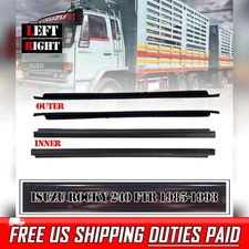 For Isuzu Rocky 240 FTR 85-93 Set LR Weatherstrip Door Beltline Seal Out-In 4PCs