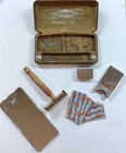 US Military Gillette Kaki Field Shaving Kit with Razor Blades Original WW1