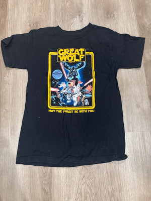 Youth Great Wolf Lodge Souvenir T-shirt May The Forest Be With You Medium Sz M