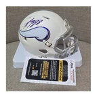 Minnesota Vikings Adrain Peterson Autographed Mini Football Helmet JSA Certified