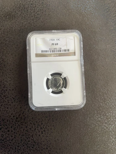 1964 Proof Roosevelt Dime - NGC PF-69