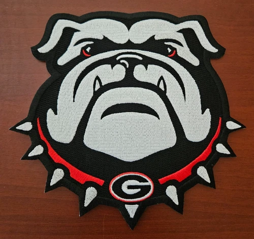 Georgia Bulldogs Big 7" X 7" Iron On Embroidered Patch FREE Shipping!!