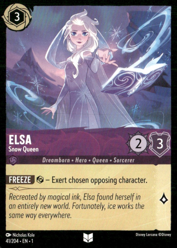Elsa - Snow Queen 41/204 Uncommon The First Chapter Lorcana Near Mint