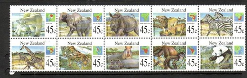 NEW ZEALAND MNH 1994 SG1820-1829 STAMP MONTH - WILD ANIMALS