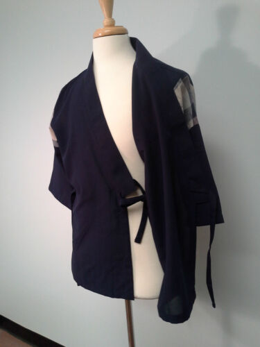 Happi coat, sushi coat, serving coat, Navy, Special Material, Shoulder Cotton P. - Picture 4 of 6