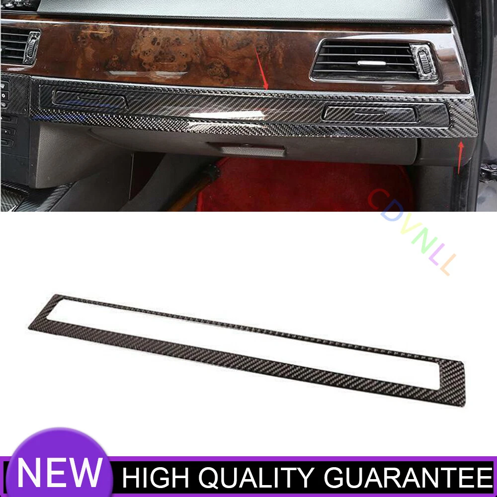 For BMW 3-Series 05-12 Real Carbon Fiber Car Co-Pilot Dashboard Strip Decor Trim