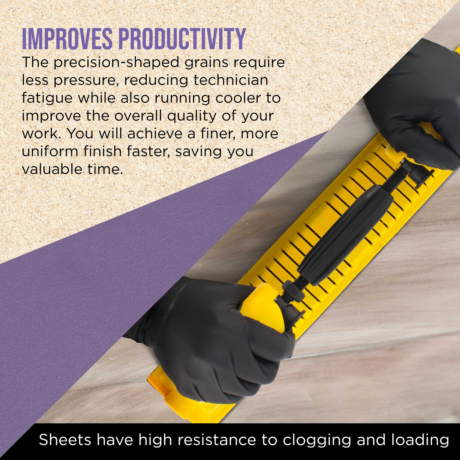 180 Grit Purple Ceramic 2.75" x 12 Yard Roll Hook and Loop Longboard Sandpaper