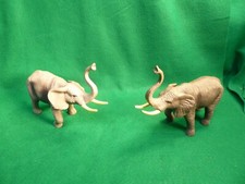 TWO WILD ELEPHANTS ANIMAL FIGURES 1998