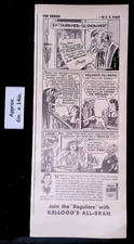1939 KELLOGG'S ALL-BRAN  FAIR ENOUGH! COMIC STRIP Join "Regulars" Print Ad 47089