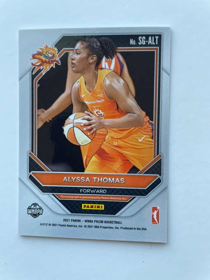 Alyssa Thomas 2021 Panini Prizm Auto Card - Image 2 of 2