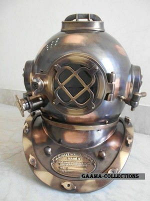 U.S NAVY MARK V BRASS COPPER DIVING DIVERS HELMET COLLECTIBLE DEEP SEA Halloween