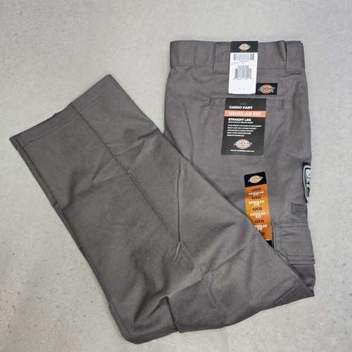Dickies CARGO PANTS GRAY MENS 42 X 30 CARGO WORK WEAR REGULAR FIT UNIFORM NWT