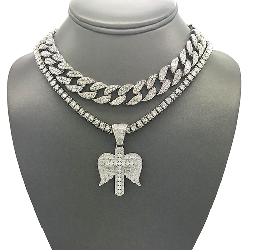 Silver Miami Cuban Choker Tennis Chain 