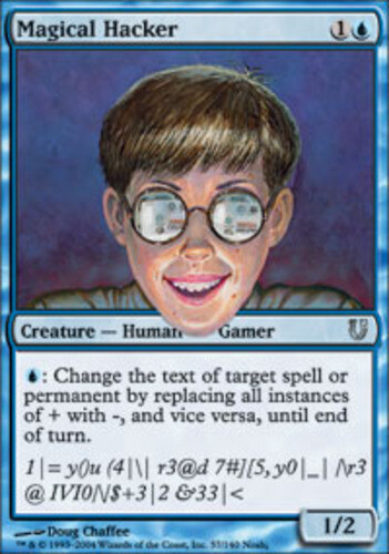 Moderate Play, English MTG Regular Magical Hacker Unhinged Magic the Gathering - Picture 1 of 1