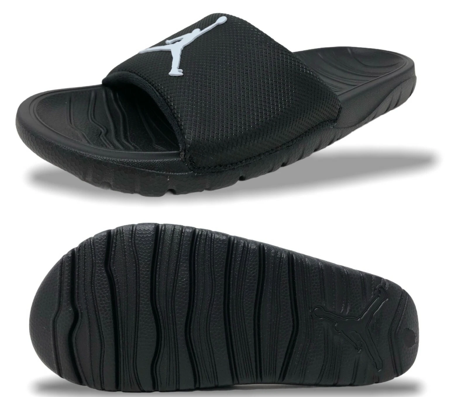 Sandali bambini Jordan Break Slide (GS) bianco nero CD5472 001 NUOVI (tutte le taglie)