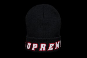 supreme box logo beanie black
