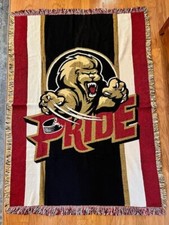 vtg Pee Dee Florence SC Lion Pride ECHL Minor League Hockey Blanket RARE Unused