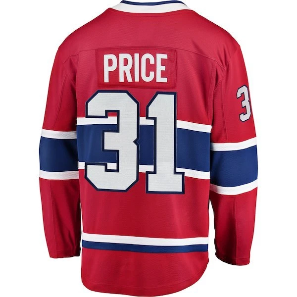 Camiseta deportiva para hombre Montreal Canadiens Carey Price Fanatics roja Home Breakaway X-Small Foto 3 de 3