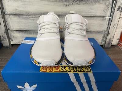Adidas NMD_R1 White Camo Gold Blue Men display picture 1