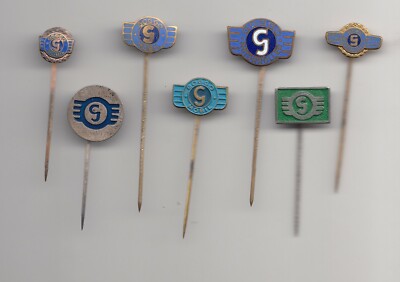 Vintage enamel GOGGOMOBIL Car Motorcycle pin badges 1960s Anstecknadel 