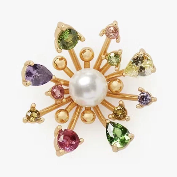 Kate Spade Bloom In Color Crystal Flower Stud Earrings New - Image 4 of 4