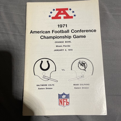 1971 American Football Conference Championship Balt. Colts VS Miami ...