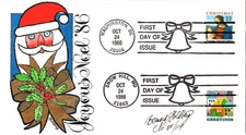 #2244-45 Christmas 1986 Dual Goldberg FDC (09719862244-45001)