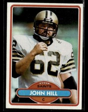 1980 Topps #486 John Hill Football Card