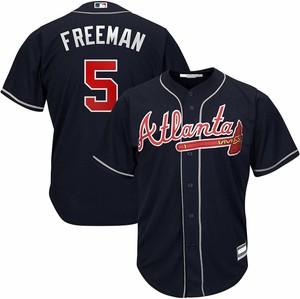 atlanta braves navy jersey