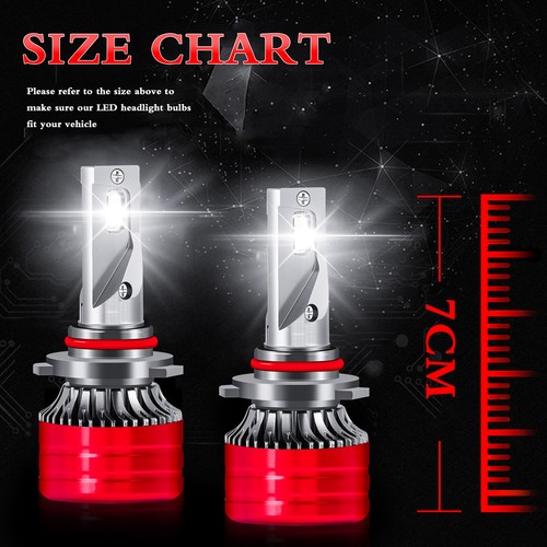 2x HB3/9005 Luces Fuertes Para Auto Coche Luz Carro Bombillas LED SUPER Blanco 6000k - Imagen 3 de 8