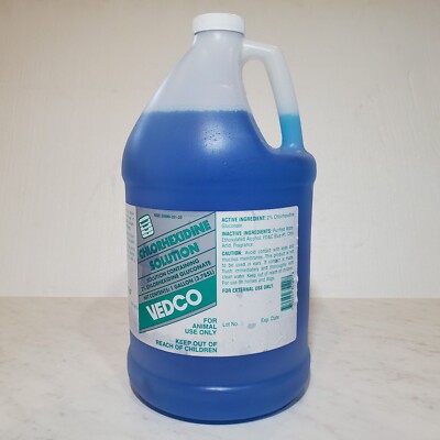 Vedco ChlorHex 2% Cleaning Shampoo for Pets Animals Dogs Cats - 1 Gallon