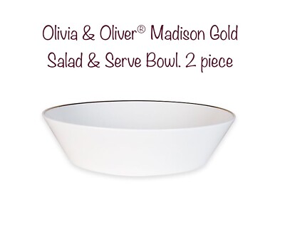 Olivia Oliver® Madison Gold Salad Serve piece/92-120 Oz  capacity