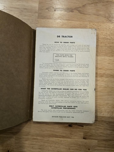 CATERPILLAR D8 Tractor Parts Book Manual - Picture 2 of 2