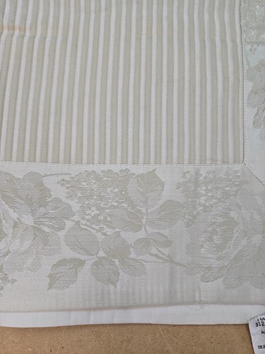32X32 Euro Sham Mist Aristocrat NEW Striped Floral Border Cream Silver - Picture 5 of 7