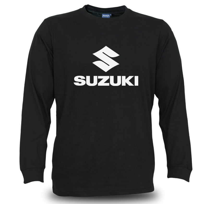 Genuine Suzuki Motocross Racing Bike Streetwear Black Long Sleeve