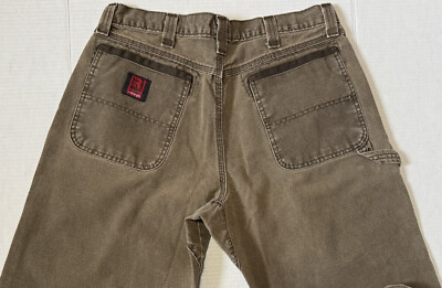 WRANGLER RIGGS - Men's Relaxed Brown Carpenter Denim Jean - 3WOO1NB - Size 35x30
