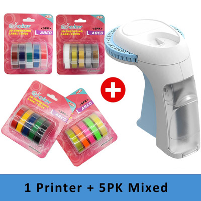 Dymo Omega Prägegerät Embossing Label Maker mit 3D Embossing Etikettenband 9mm