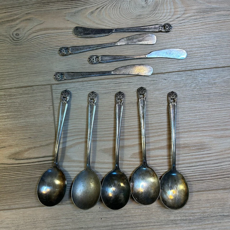 Серебряные изделия 1847 Rogers Bros, Eternally Yours, 50 штук - Изображение 3 из 4