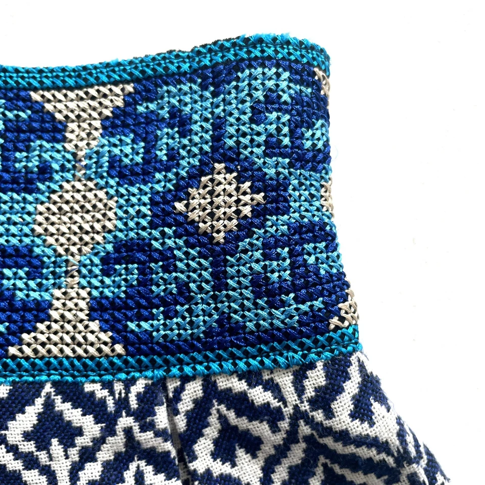 Falda para mujer Sister Jane pequeña azul blanca giratoria línea A corta estilo retro nueva con etiquetas  Foto 3 de 4