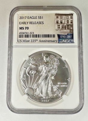 2017 NGC American .999 Silver Eagle Early Release 225th