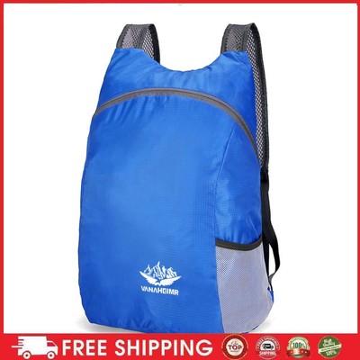 Foldable Backpack Outdoor Travel Waterproof Sports Hiking Daypacks (Blue) DE