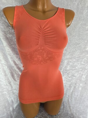 Schlankstütz Shape Bauchkiller Top, PU-UBF- Paisleymuster - Melone - Gr. L 42 44