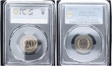 Kaiserreich 20 Pfennig 1887 F J-6 MS66 Stempelglanz  122702