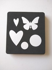 Sizzix Bigz Die Basic Shapes 658300 Butterfly Hearts Circles Rare Die