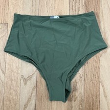 Aerie High Waisted Cheeky Sage Green Bikini Bottom Size S NWT
